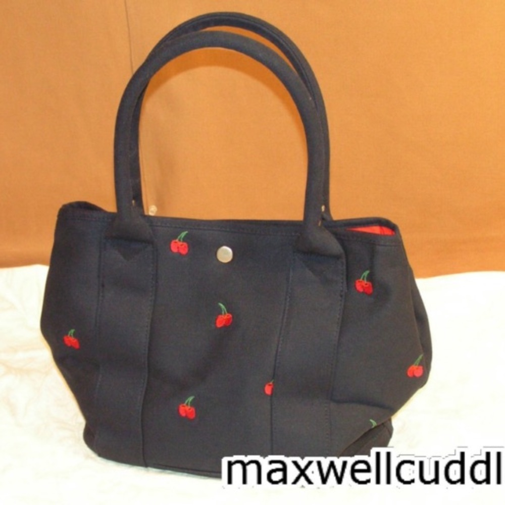 J CREW MONTAUK CHERRY BAG PURSE NWT NAVY BLUE RED